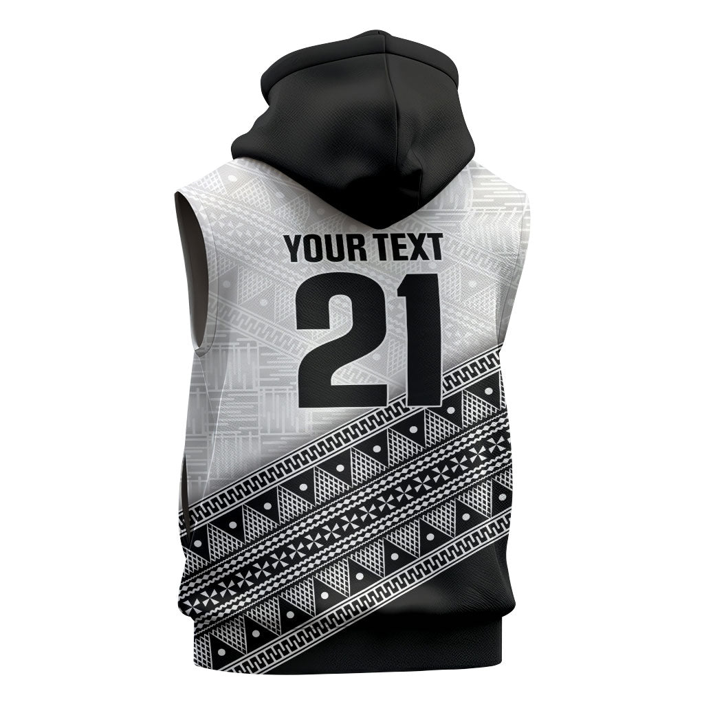 2026 Autumn Rugby Nations Fiji Custom Sleeveless Zip Hoodie Fijian Tapa Tribal Lauhala Inspired LT9 - Polynesian Pride