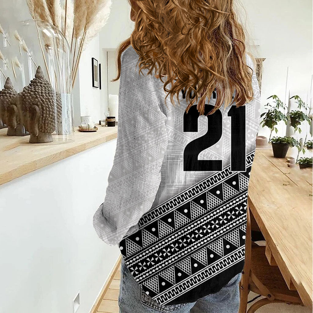 2026 Autumn Rugby Nations Fiji Custom Women Casual Shirt Fijian Tapa Tribal Lauhala Inspired LT9 - Polynesian Pride