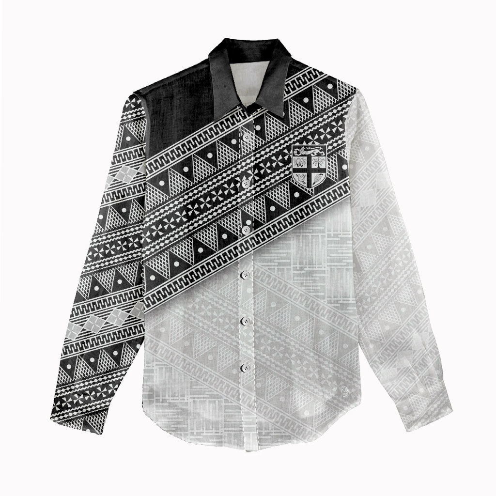 2026 Autumn Rugby Nations Fiji Custom Women Casual Shirt Fijian Tapa Tribal Lauhala Inspired LT9 - Polynesian Pride