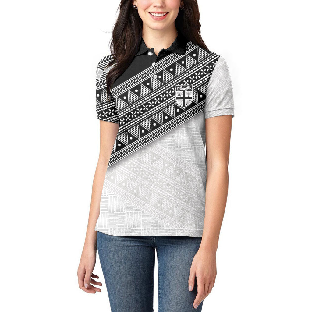 2026 Autumn Rugby Nations Fiji Custom Women Polo Shirt Fijian Tapa Tribal Lauhala Inspired LT9 - Polynesian Pride
