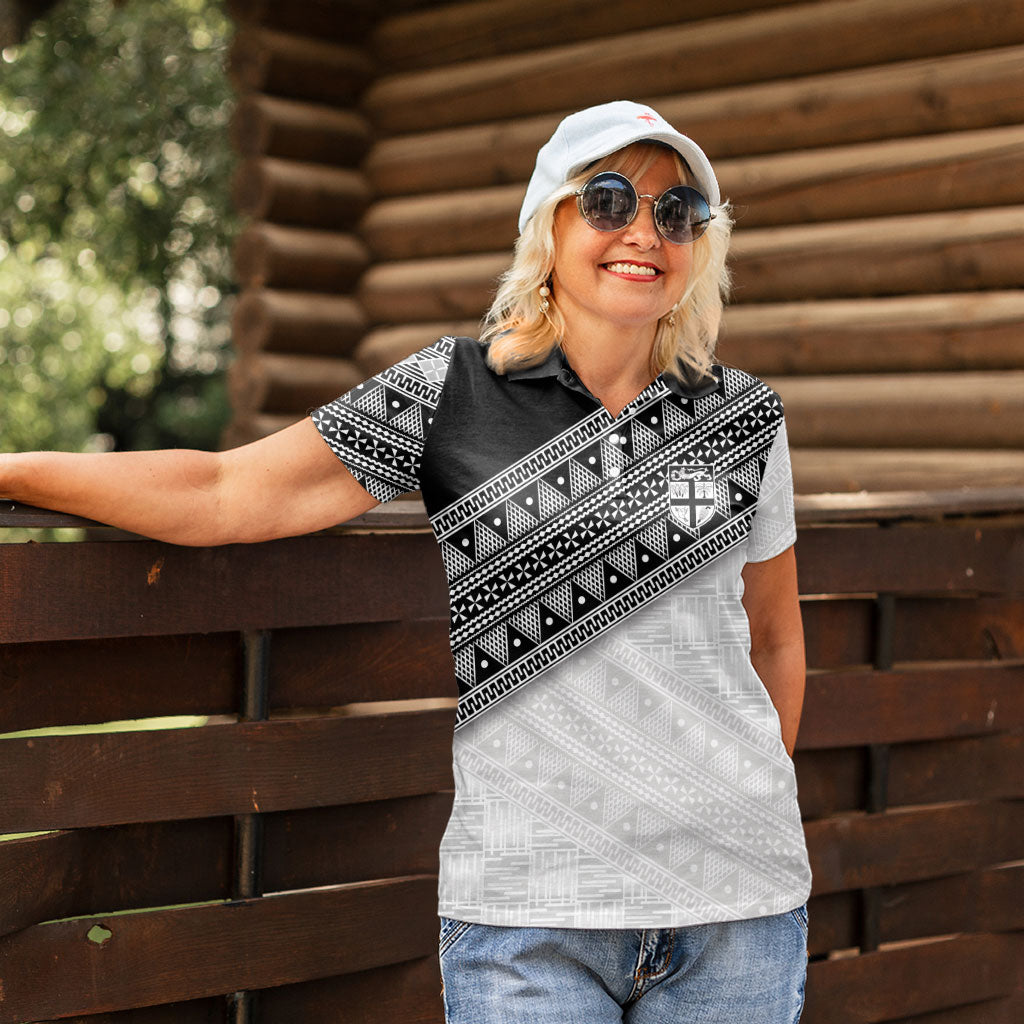 2026 Autumn Rugby Nations Fiji Custom Women Polo Shirt Fijian Tapa Tribal Lauhala Inspired LT9 - Polynesian Pride