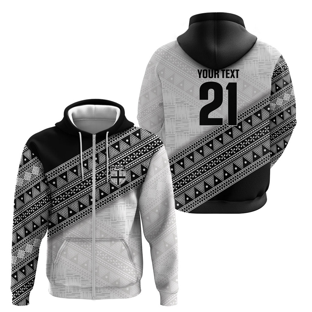 2026 Autumn Rugby Nations Fiji Custom Zip Hoodie Fijian Tapa Tribal Lauhala Inspired LT9 - Polynesian Pride