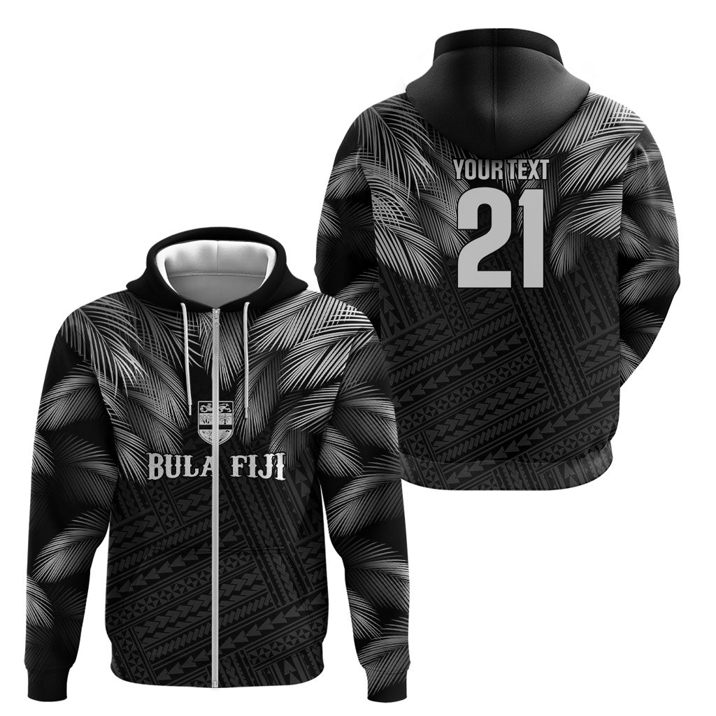 2026 Autumn Rugby Nations Fiji Custom Zip Hoodie Fijian Palm Leaf Tapa Tribal Inspired LT9 - Polynesian Pride