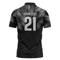 2026 Autumn Rugby Nations Fiji Custom Zipper Polo Shirt Fijian Palm Leaf Tapa Tribal Inspired LT9 - Polynesian Pride