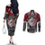 Aotearoa and Australia Couples Matching Off The Shoulder Long Sleeve Dress and Long Sleeve Button Shirt New Zealand Honour The Treaty Ake!Ake!Ake!