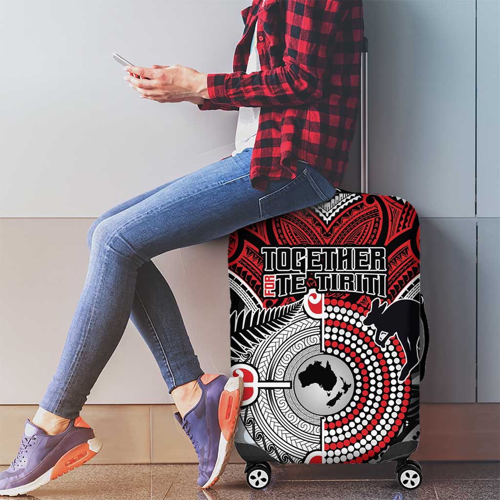 Aotearoa and Australia Luggage Cover New Zealand Honour The Treaty Ake!Ake!Ake!