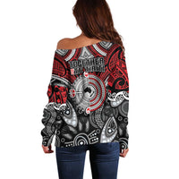 Aotearoa and Australia Off Shoulder Sweater New Zealand Honour The Treaty Ake!Ake!Ake!