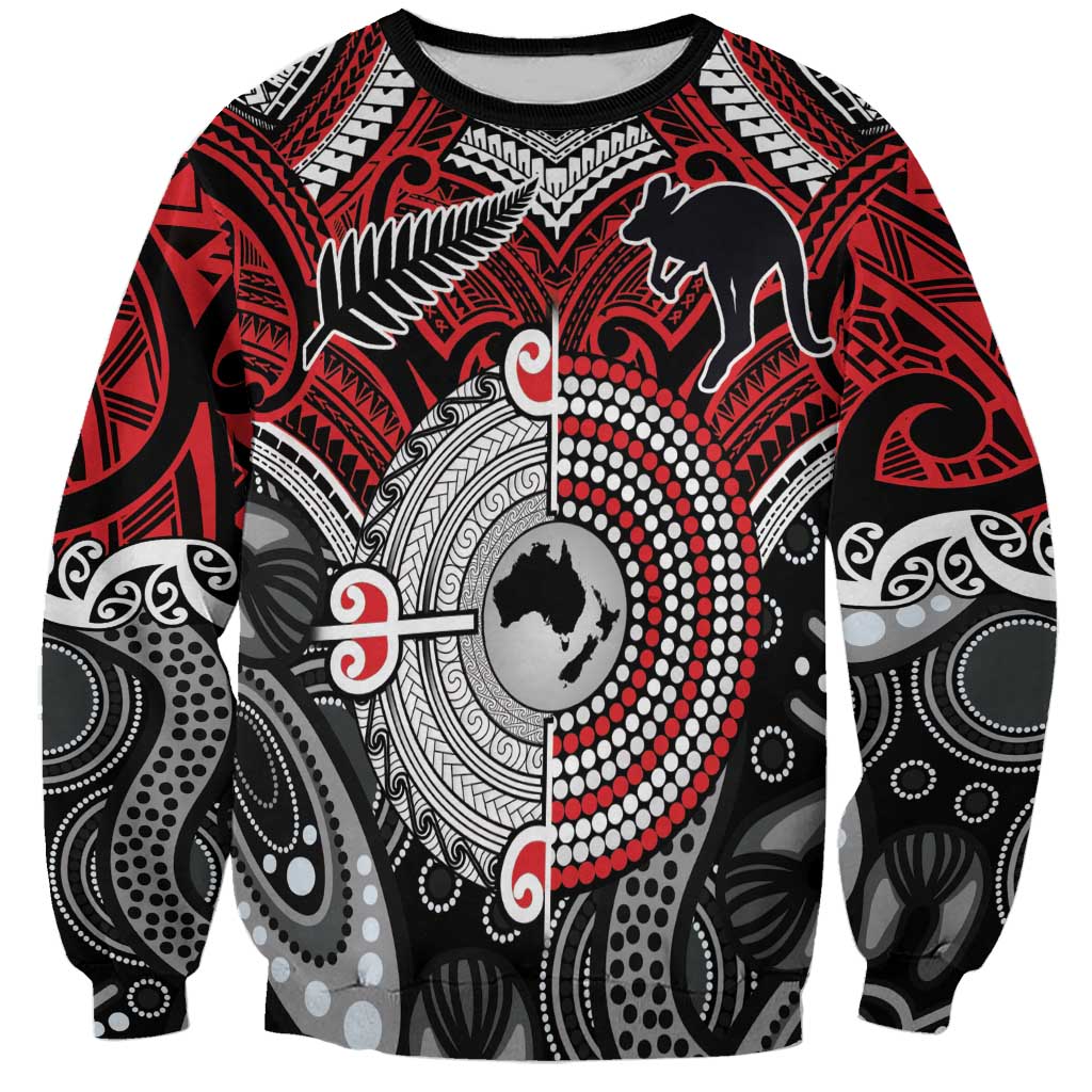 Aotearoa and Australia Sweatshirt New Zealand Honour The Treaty Ake!Ake!Ake!