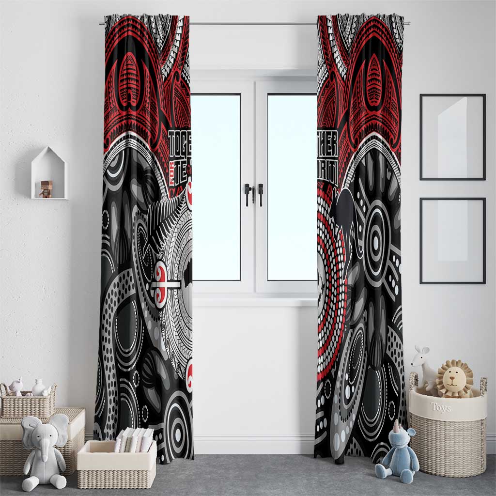 Aotearoa and Australia Window Curtain New Zealand Honour The Treaty Ake!Ake!Ake!