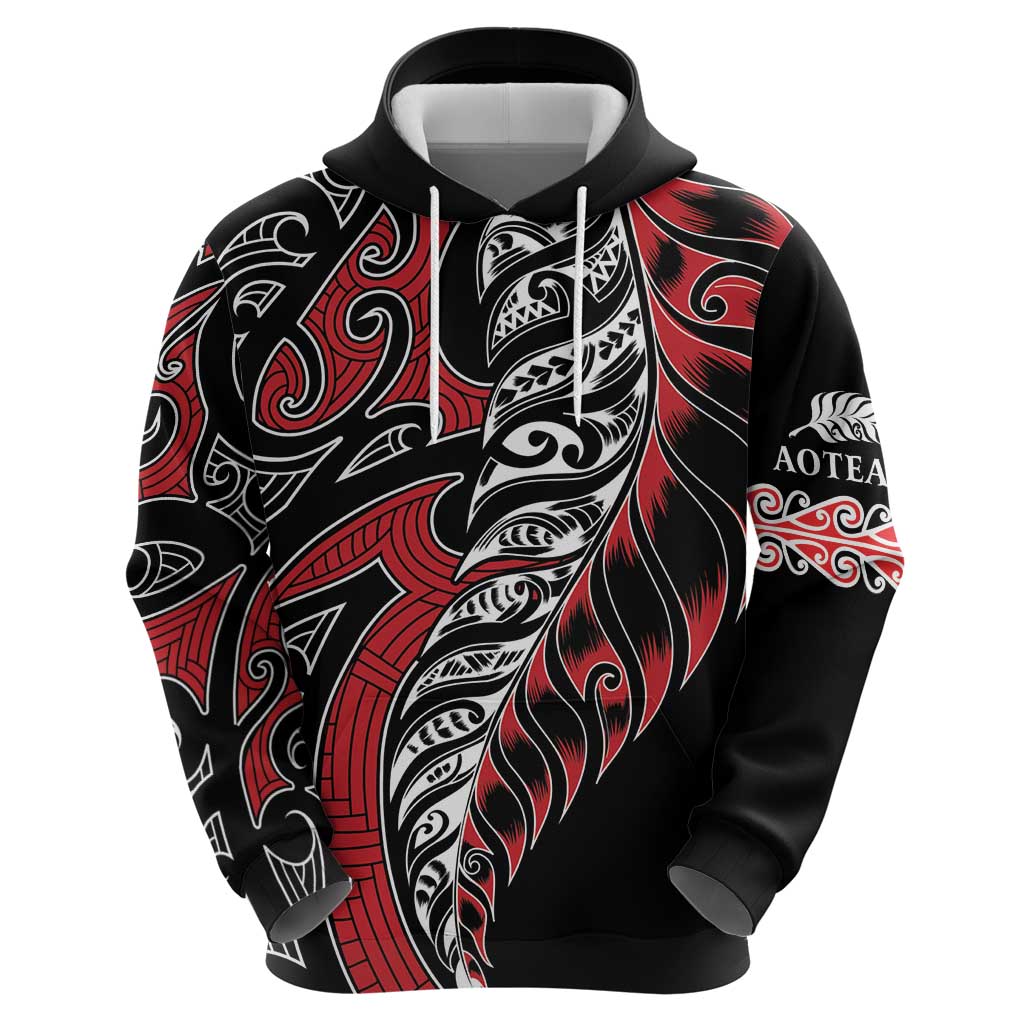 Koru Fern New Zealand Hoodie Maori Tribal Pattern