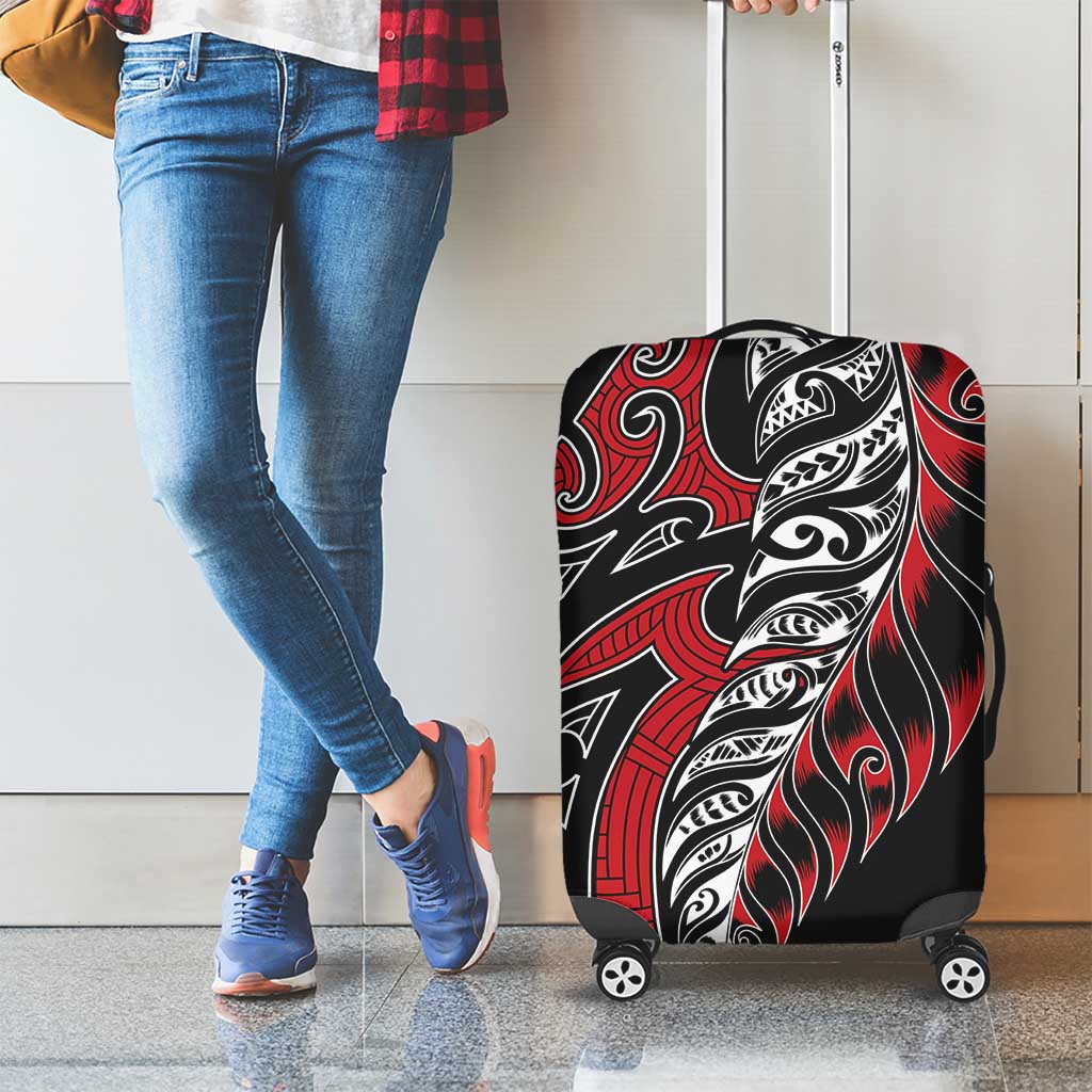 Koru Fern New Zealand Luggage Cover Maori Tribal Pattern