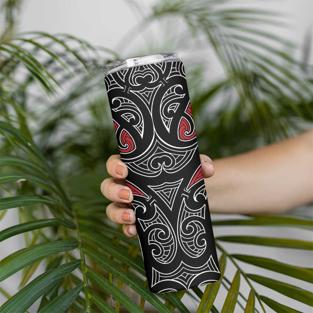 Koru Fern New Zealand Skinny Tumbler Maori Tribal Pattern