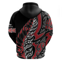 Koru Fern New Zealand Zip Hoodie Maori Tribal Pattern LT9 - Polynesian Pride