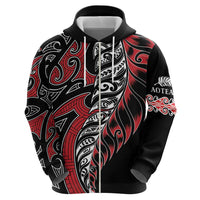 Koru Fern New Zealand Zip Hoodie Maori Tribal Pattern LT9 - Polynesian Pride