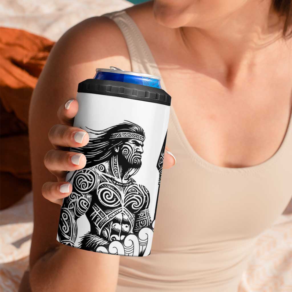 Koru Fern New Zealand Maori Tribal Warrior 4 in 1 Can Cooler Tumbler