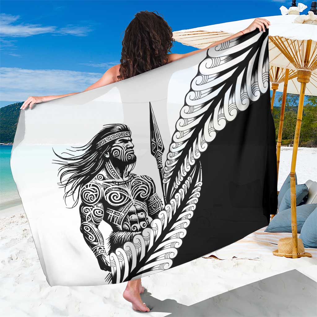 Koru Fern New Zealand Maori Tribal Warrior Sarong LT9 One Size 44 x 66 inches Black - Polynesian Pride