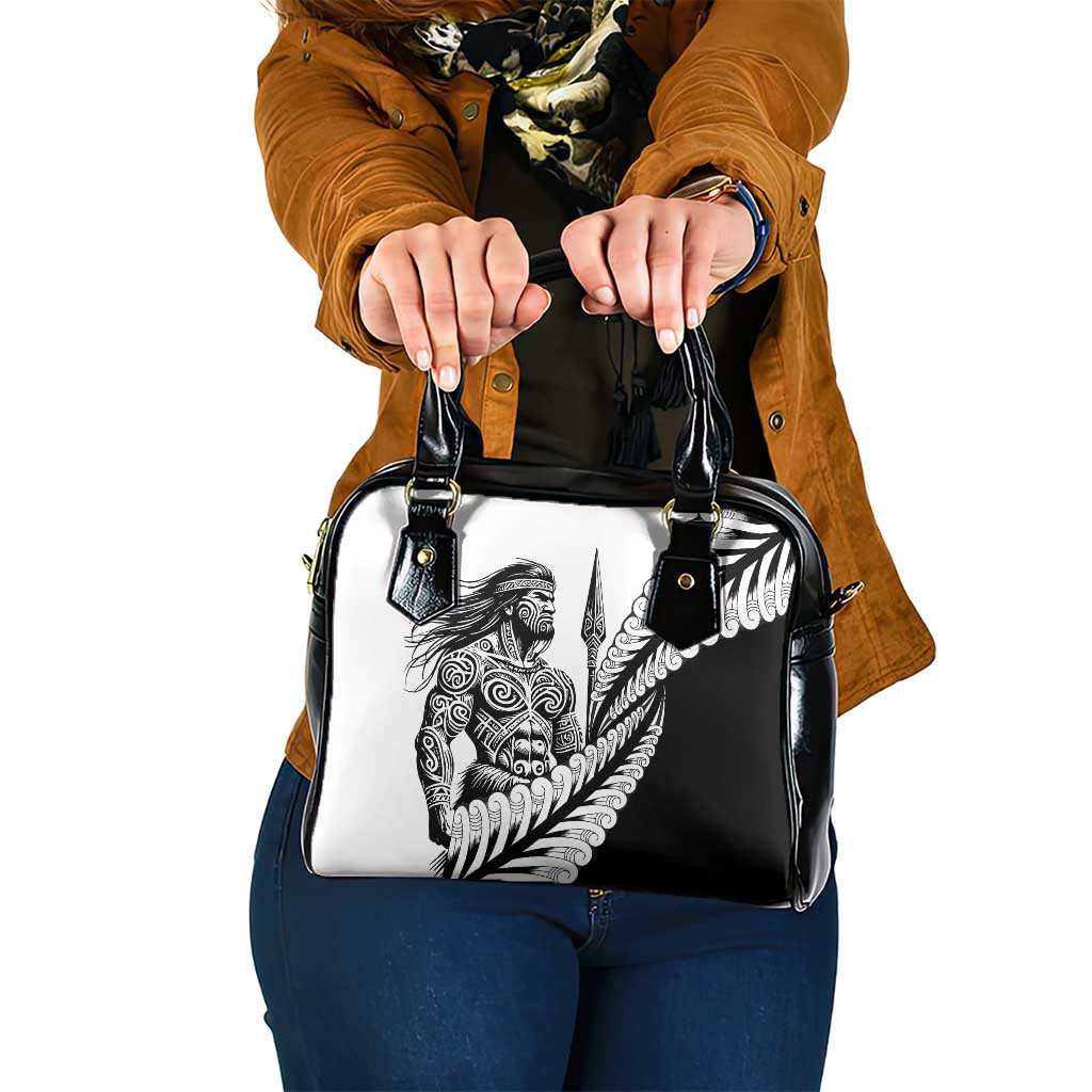 Koru Fern New Zealand Maori Tribal Warrior Shoulder Handbag LT9 One Size Black - Polynesian Pride