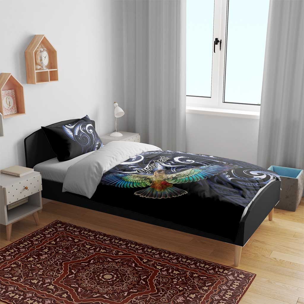 New Zealand Kea Bird Personalised Bedding Set Maori Tribal Koru Art