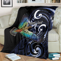 New Zealand Kea Bird Personalised Blanket Maori Tribal Koru Art