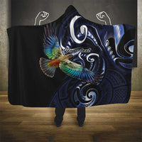 New Zealand Kea Bird Personalised Hooded Blanket Maori Tribal Koru Art