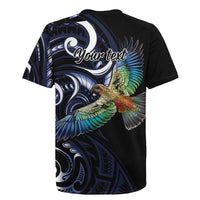 New Zealand Kea Bird Personalised Rugby Jersey Maori Tribal Koru Art