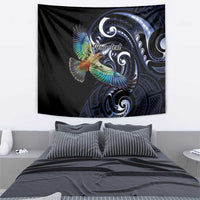 New Zealand Kea Bird Personalised Tapestry Maori Tribal Koru Art