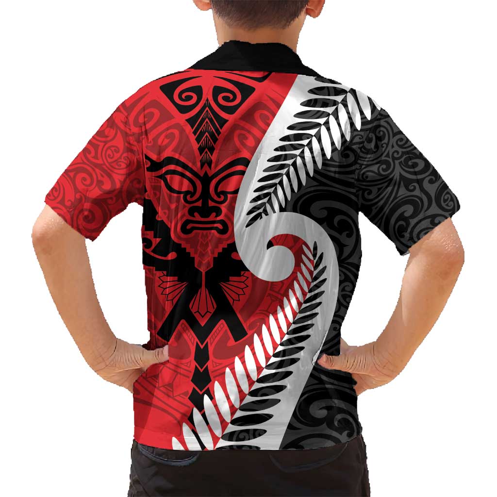 Silver Fern Koru Swirls with Maori Ta Moko Family Matching Tank Maxi Dress and Hawaiian Shirt LT9 - Polynesian Pride