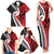 Silver Fern Koru Swirls with Maori Ta Moko Family Matching Tank Maxi Dress and Hawaiian Shirt
