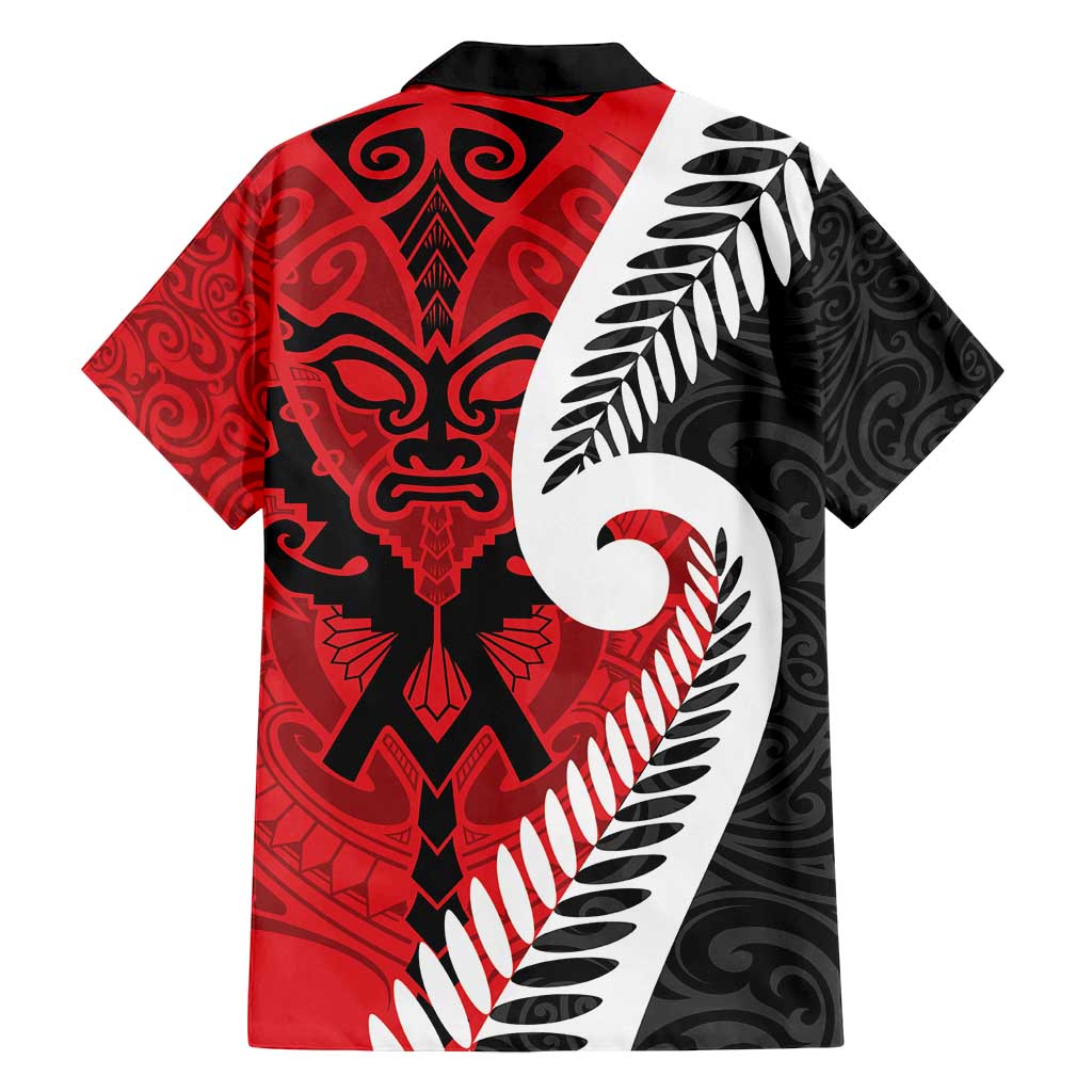 Silver Fern Koru Swirls with Maori Ta Moko Family Matching Tank Maxi Dress and Hawaiian Shirt LT9 - Polynesian Pride