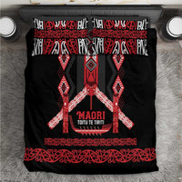 Toitu Te Tiriti Waitangi Bedding Set Black Wharenui House LT9 Black - Polynesian Pride