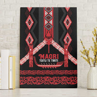 Toitu Te Tiriti Waitangi Canvas Wall Art Black Wharenui House - Polynesian Pride