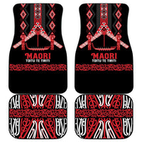 Toitu Te Tiriti Waitangi Car Mats Black Wharenui House - Polynesian Pride