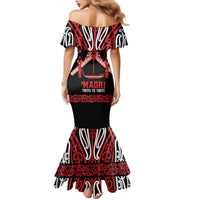 Toitu Te Tiriti Waitangi Family Matching Mermaid Dress and Hawaiian Shirt Black Wharenui House - Polynesian Pride