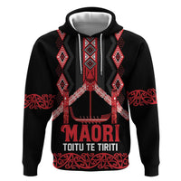 Toitu Te Tiriti Waitangi Hoodie Black Wharenui House - Polynesian Pride