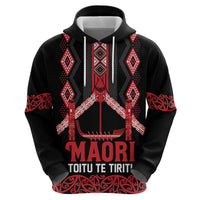 Toitu Te Tiriti Waitangi Hoodie Black Wharenui House - Polynesian Pride