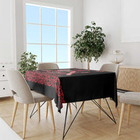 Toitu Te Tiriti Waitangi Tablecloth Black Wharenui House - Polynesian Pride