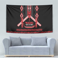 Toitu Te Tiriti Waitangi Tapestry Black Wharenui House - Polynesian Pride