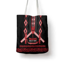 Toitu Te Tiriti Waitangi Tote Bag Black Wharenui House - Polynesian Pride