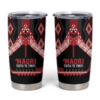 Toitu Te Tiriti Waitangi Tumbler Cup Black Wharenui House - Polynesian Pride