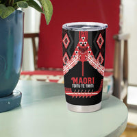 Toitu Te Tiriti Waitangi Tumbler Cup Black Wharenui House - Polynesian Pride