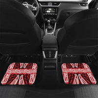 Toitu Te Tiriti Waitangi Car Mats Red Wharenui House - Polynesian Pride