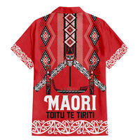 Toitu Te Tiriti Waitangi Family Matching Mermaid Dress and Hawaiian Shirt Red Wharenui House - Polynesian Pride