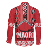 Toitu Te Tiriti Waitangi Family Matching Puletasi and Hawaiian Shirt Red Wharenui House - Polynesian Pride