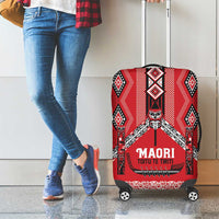 Toitu Te Tiriti Waitangi Luggage Cover Red Wharenui House - Polynesian Pride