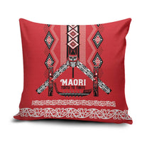 Toitu Te Tiriti Waitangi Pillow Cover Red Wharenui House - Polynesian Pride