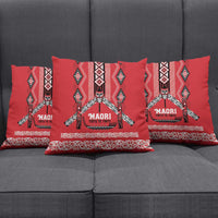 Toitu Te Tiriti Waitangi Pillow Cover Red Wharenui House - Polynesian Pride