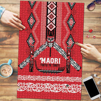 Toitu Te Tiriti Waitangi Puzzle Red Wharenui House LT9 Red - Polynesian Pride