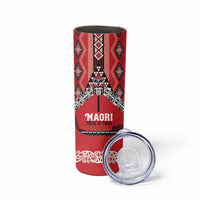 Toitu Te Tiriti Waitangi Skinny Tumbler Red Wharenui House - Polynesian Pride