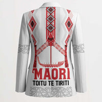 Toitu Te Tiriti Waitangi Blazer White Wharenui House - Polynesian Pride