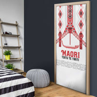 Toitu Te Tiriti Waitangi Door Cover White Wharenui House - Polynesian Pride